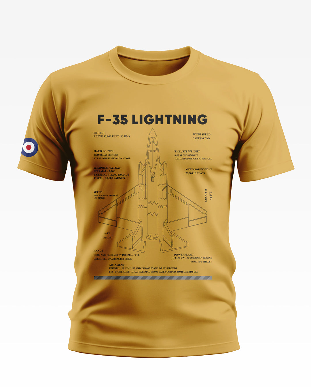 F-35 Lightning Soft Cotton T-shirt