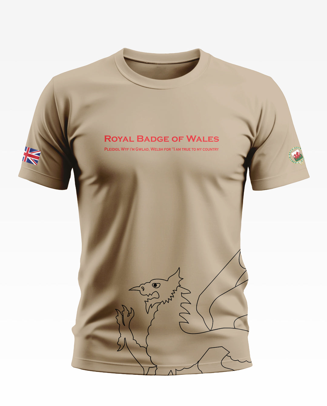 Royal Badge Of Wales Soft Cotton T-shirt