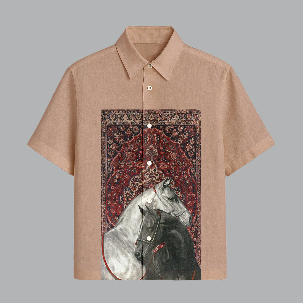 Cofee Printed Half Sleeve Shirt