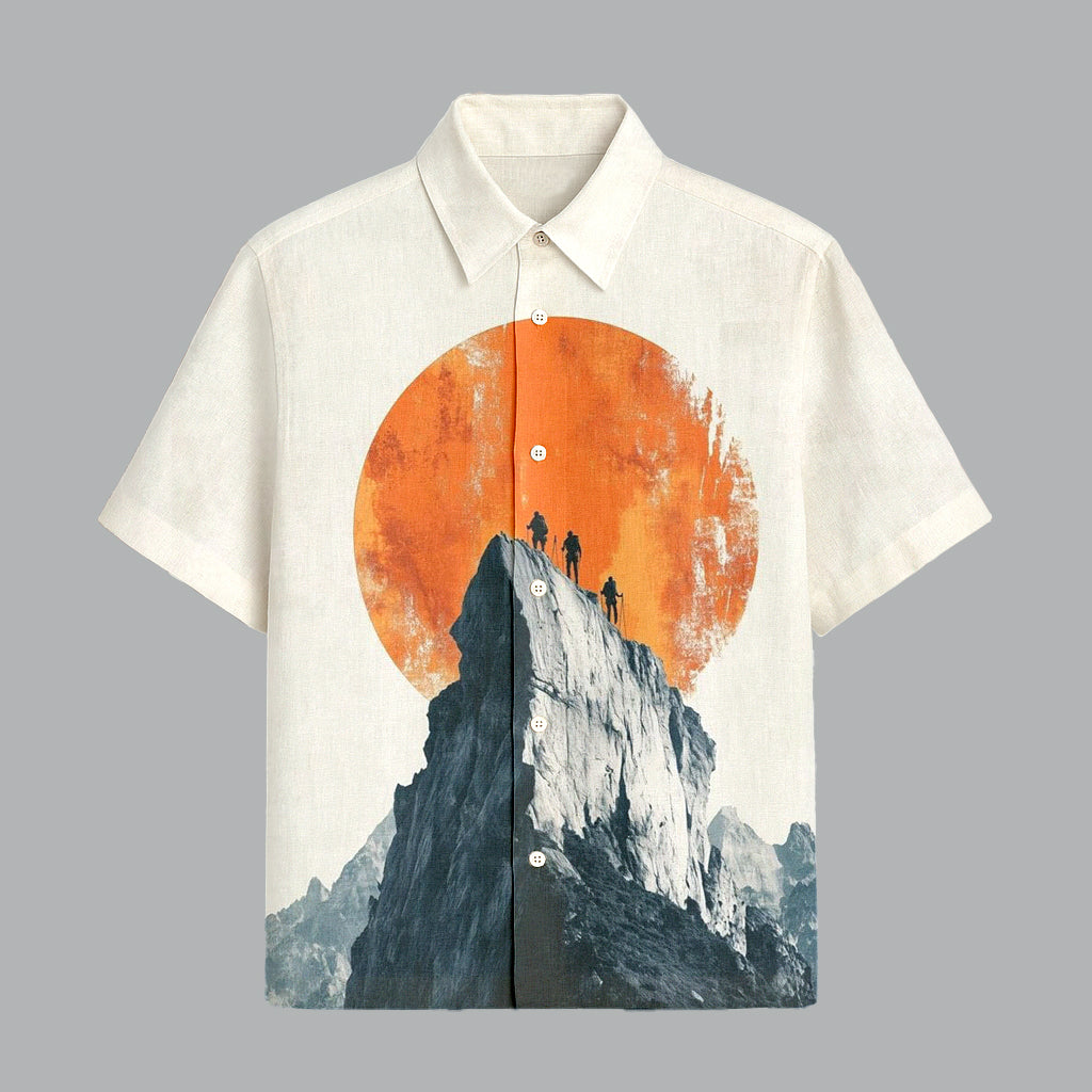 Off White Printed Half Sleeve Shirt