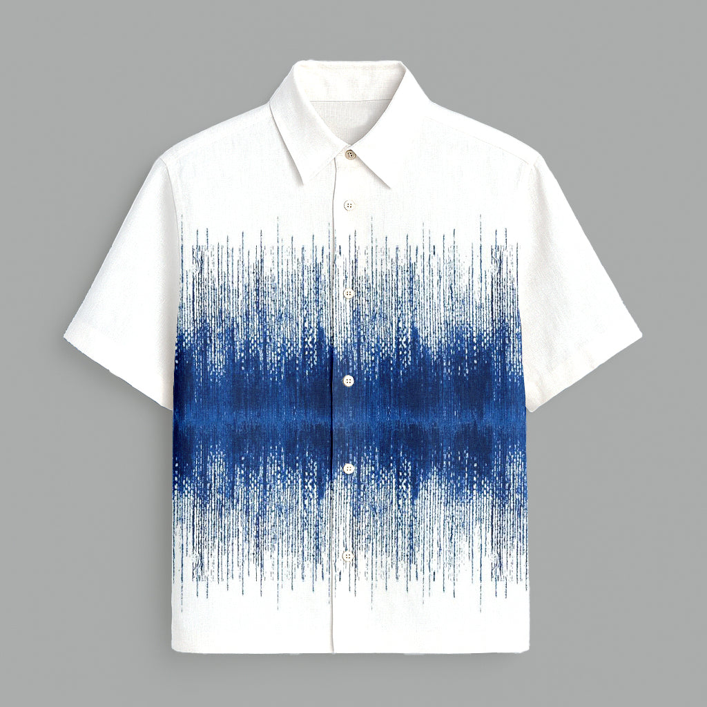 White  Printed Half Sleeve Shirt