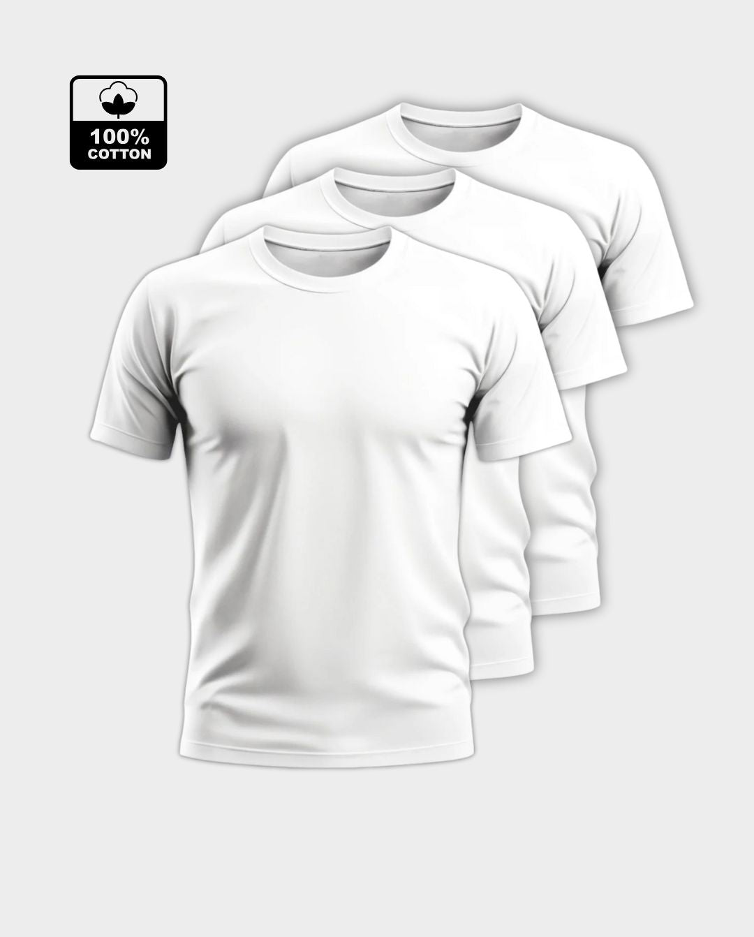3-Pack Men’s Flattering Fit T-Shirt - White