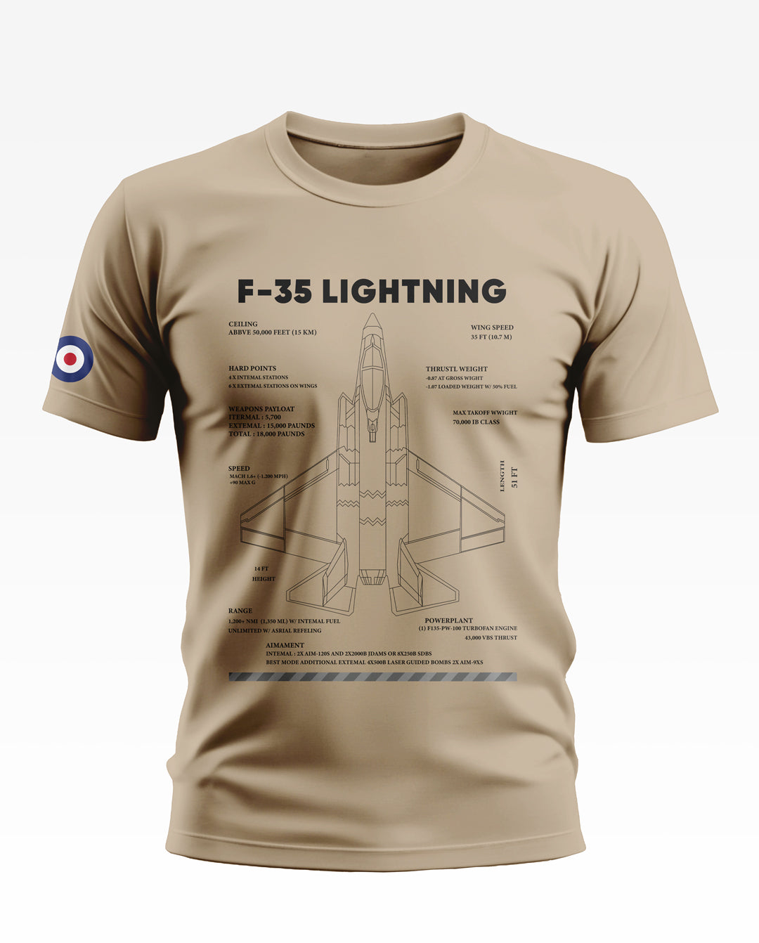 F-35 Lightning Soft Cotton T-shirt