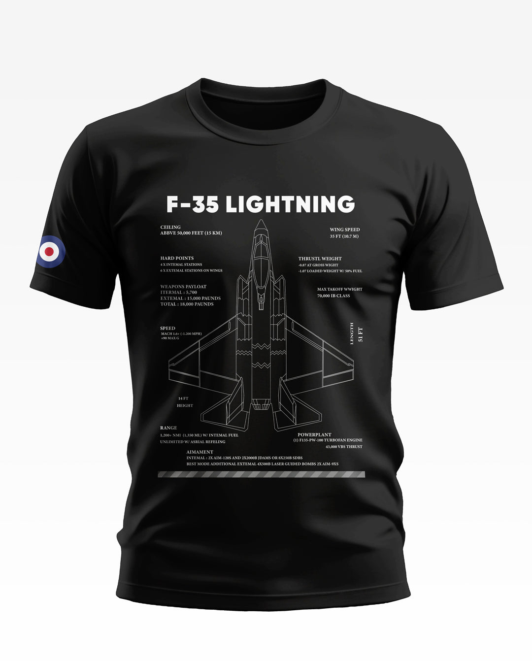 F-35 Lightning Soft Cotton T-shirt