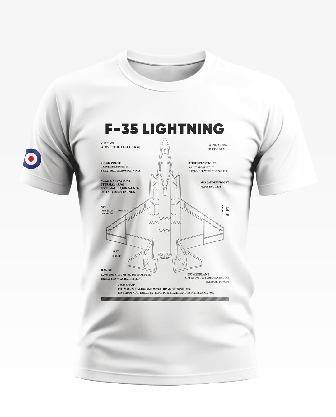 F-35 Lightning Soft Cotton T-shirt