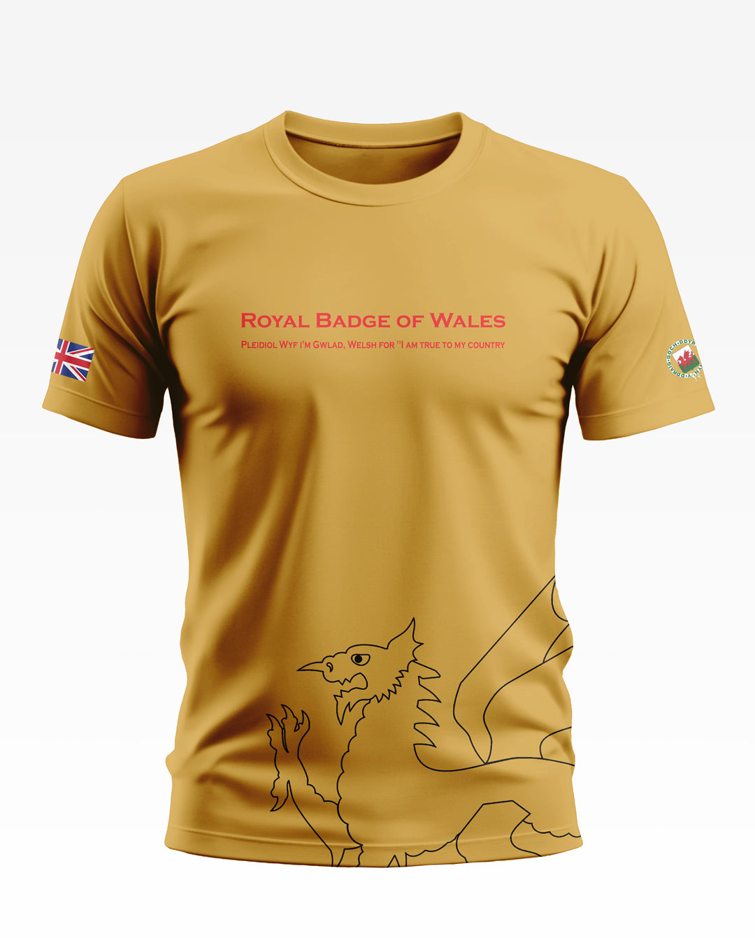 Royal Badge Of Wales Soft Cotton T-shirt